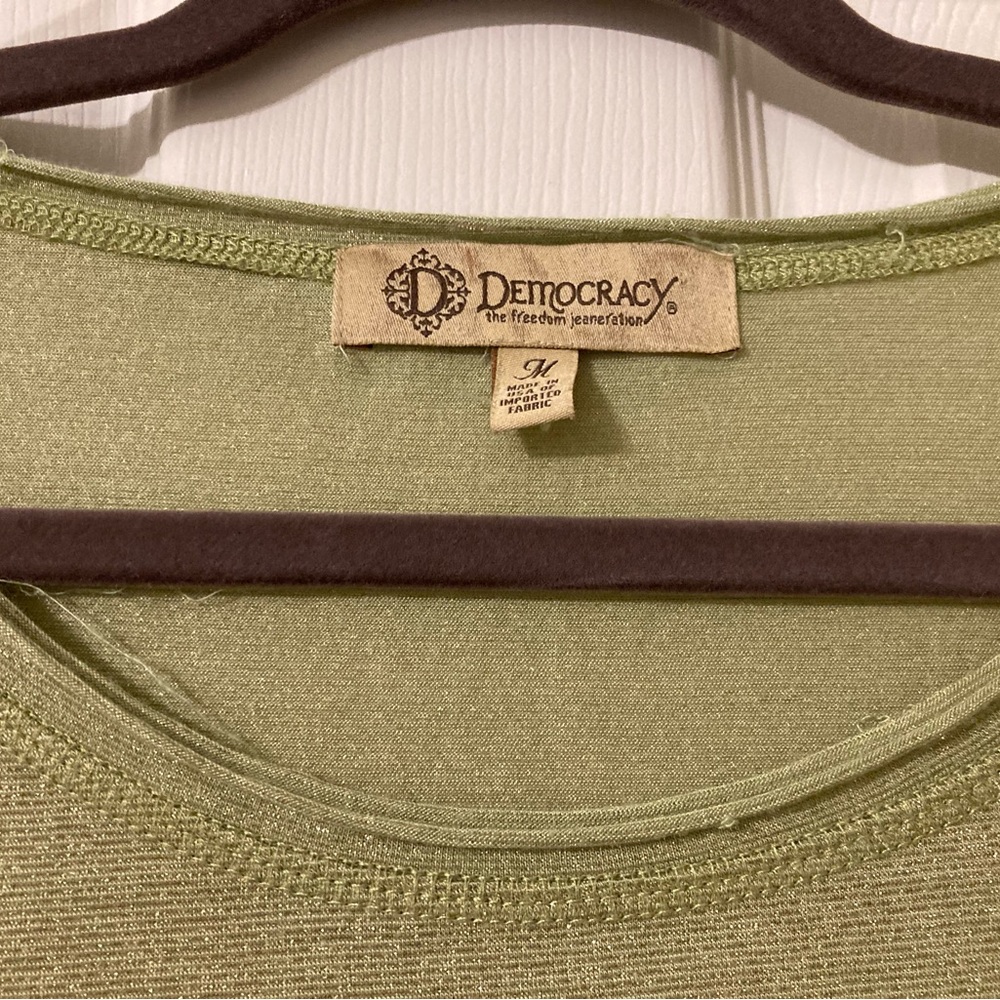 Green glittery lightweight top
